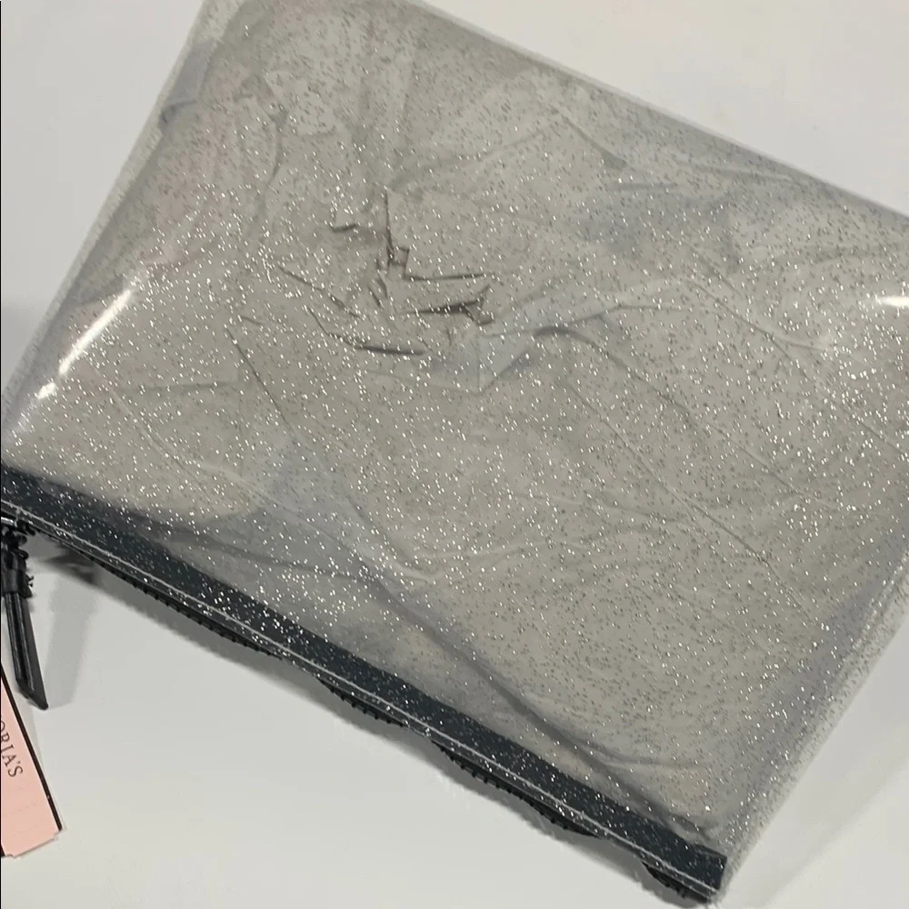 Victoria's Secret PINK Transparent Bubble Pouch Makeup Cosmetic 6063-Clear‎